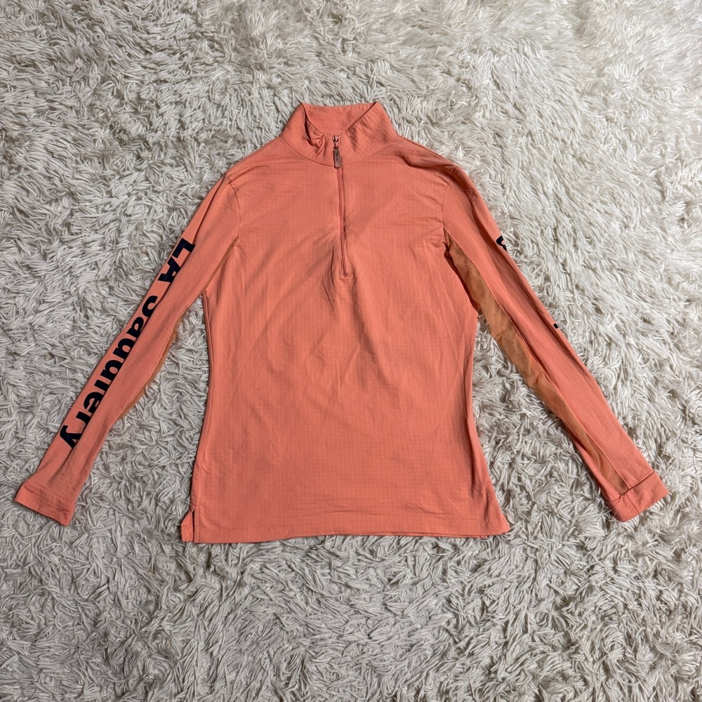 Women’s XL Orange EIS Long Sleeve Horseback Riding Sunshirt. Good Condition.